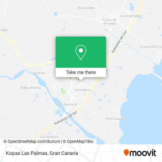 mapa Kopas Las Palmas