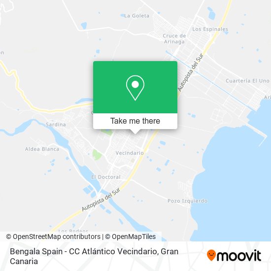 Bengala Spain - CC Atlántico Vecindario map