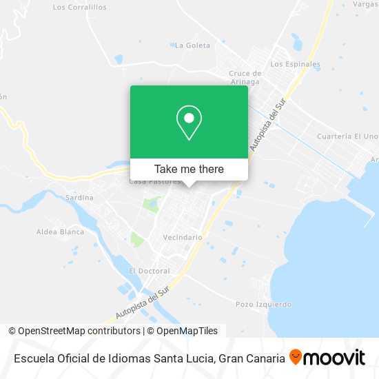 mapa Escuela Oficial de Idiomas Santa Lucia