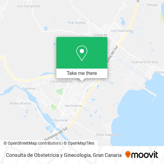 Consulta de Obstetricia y Ginecologia map