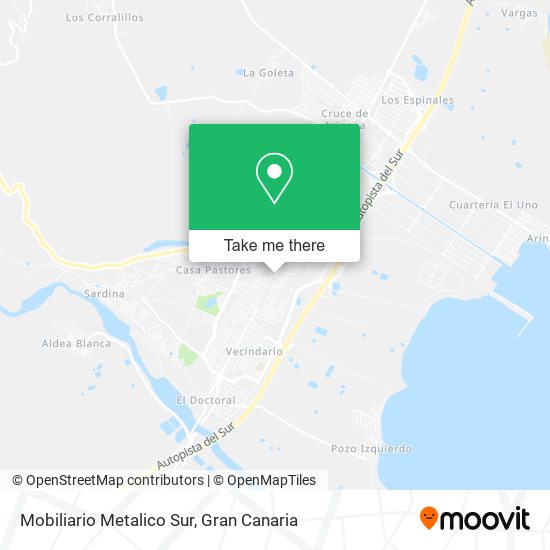 Mobiliario Metalico Sur map
