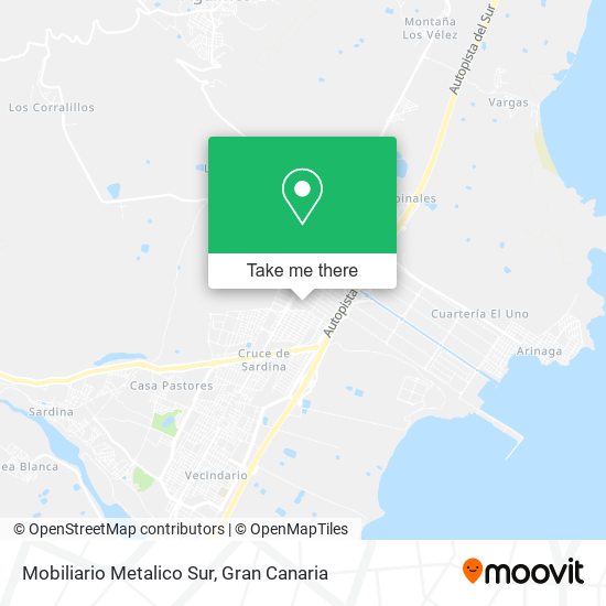 Mobiliario Metalico Sur map