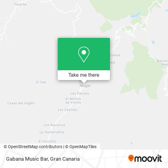 Gabana Music Bar map