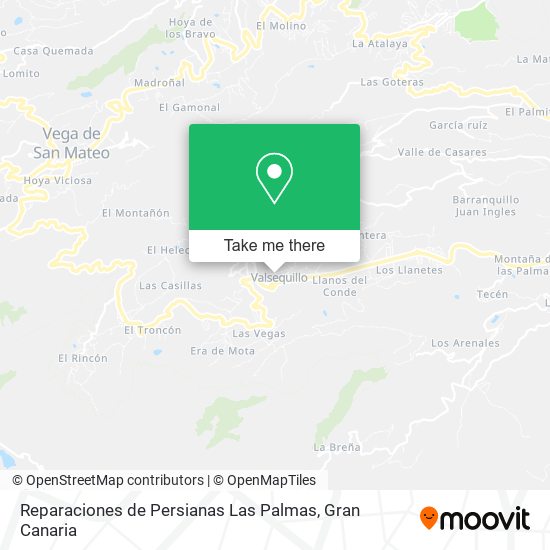 Reparaciones de Persianas Las Palmas map