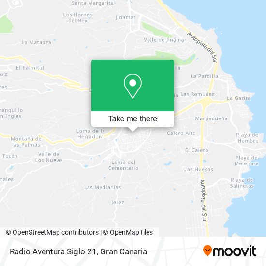 mapa Radio Aventura Siglo 21