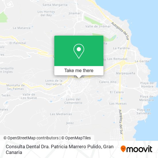 mapa Consulta Dental Dra. Patricia Marrero Pulido