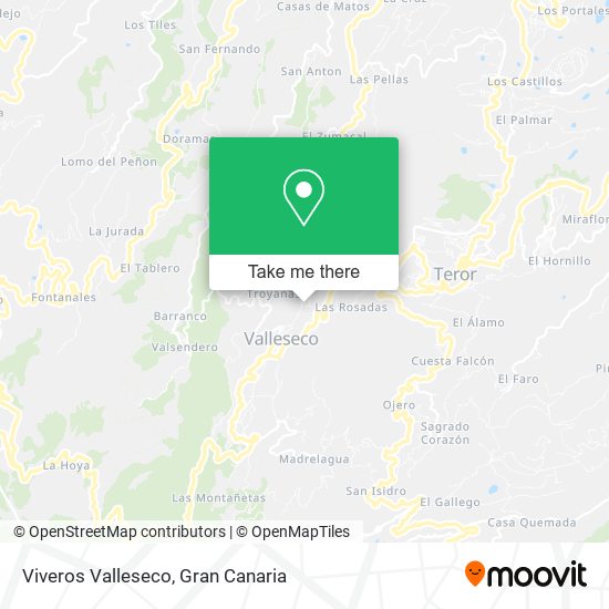 Viveros Valleseco map