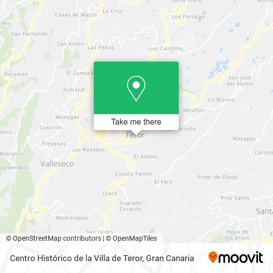 mapa Centro Histórico de la Villa de Teror