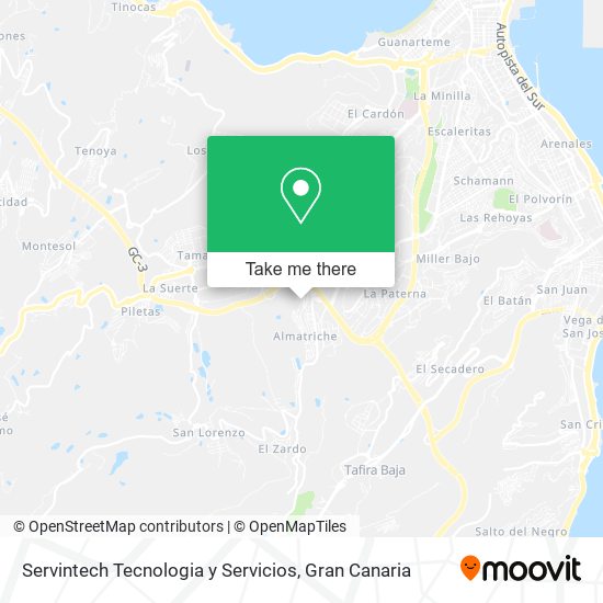 mapa Servintech Tecnologia y Servicios