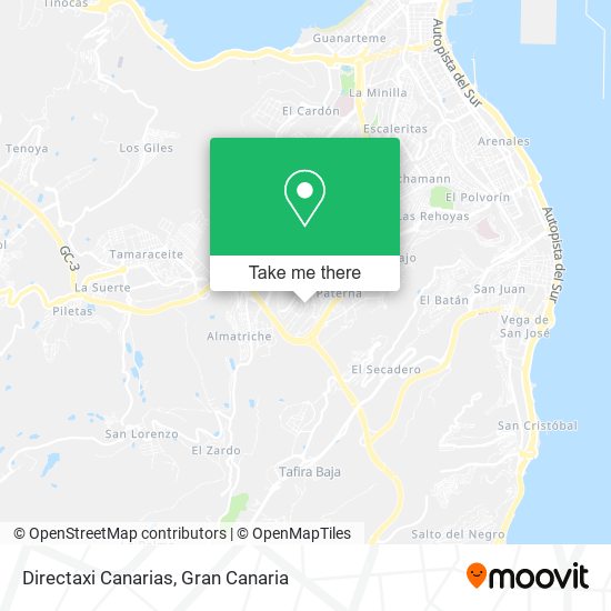 Directaxi Canarias map