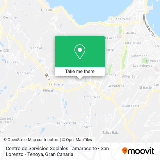 Centro de Servicios Sociales Tamaraceite - San Lorenzo - Tenoya map