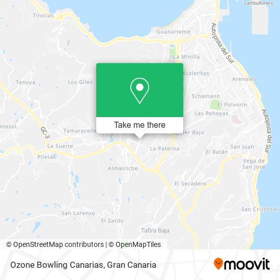 mapa Ozone Bowling Canarias