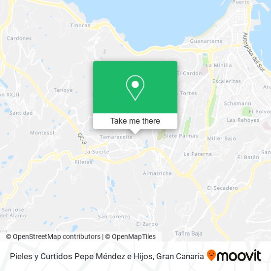Pieles y Curtidos Pepe Méndez e Hijos map