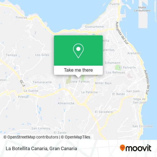 La Botellita Canaria map