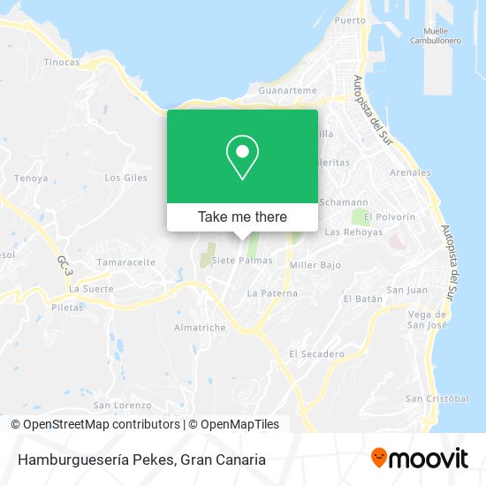 mapa Hamburguesería Pekes