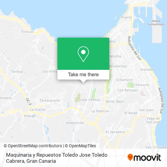 mapa Maquinaria y Repuestos Toledo Jose Toledo Cabrera
