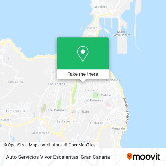 Auto Servicios Vivor Escaleritas map