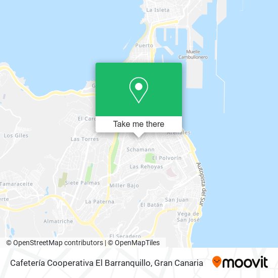mapa Cafetería Cooperativa El Barranquillo