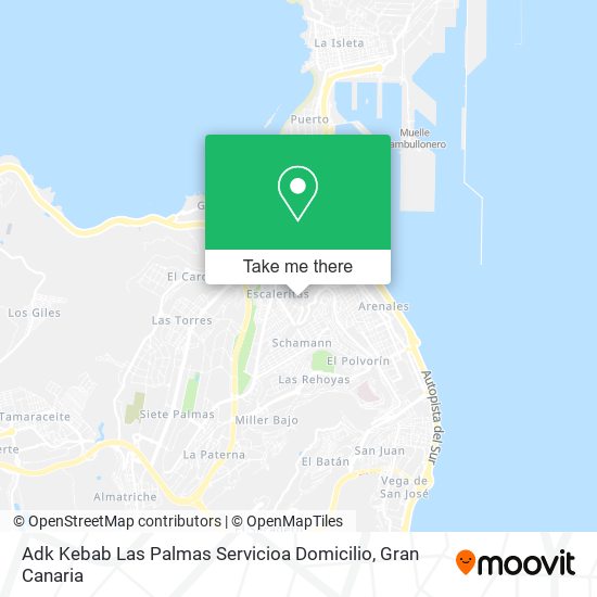 Adk Kebab Las Palmas Servicioa Domicilio map