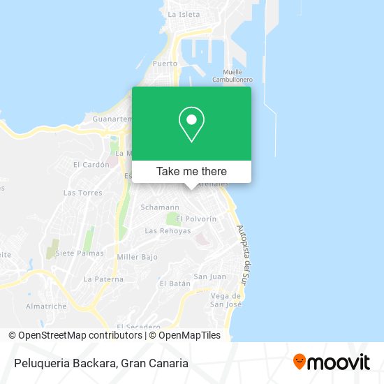 Peluqueria Backara map