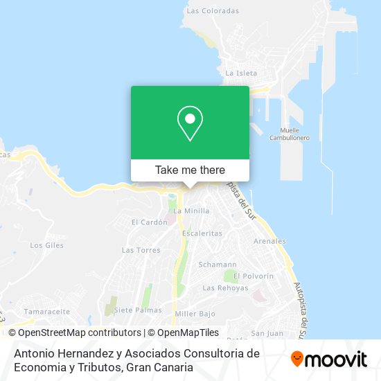 mapa Antonio Hernandez y Asociados Consultoria de Economia y Tributos