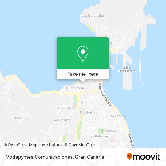 mapa Vodapymes Comunicaciones