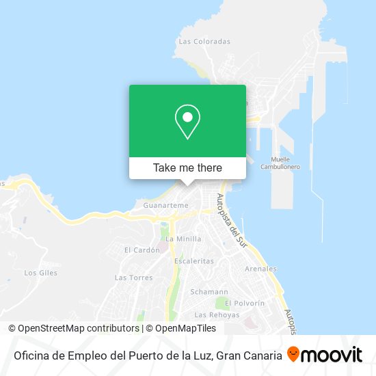 mapa Oficina de Empleo del Puerto de la Luz