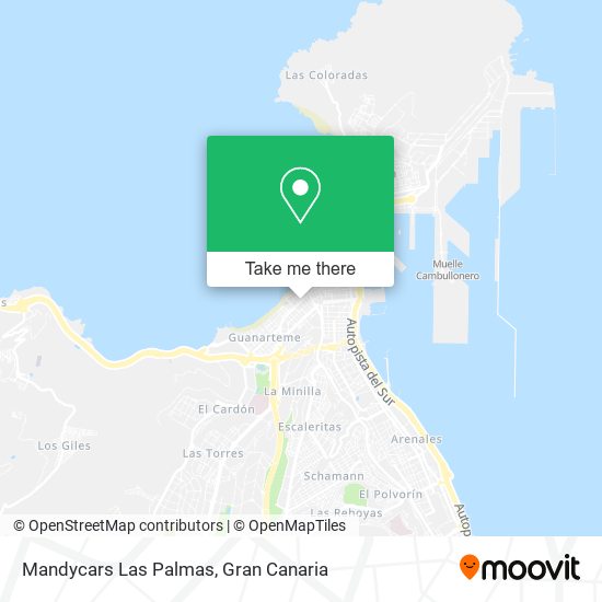 Mandycars Las Palmas map