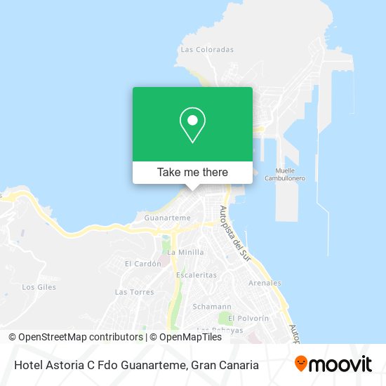 mapa Hotel Astoria C Fdo Guanarteme