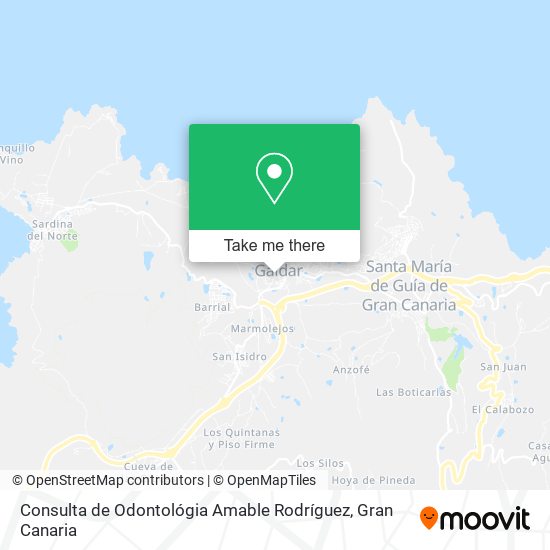 mapa Consulta de Odontológia Amable Rodríguez