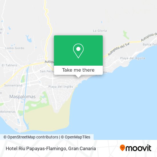 Hotel Riu Papayas-Flamingo map