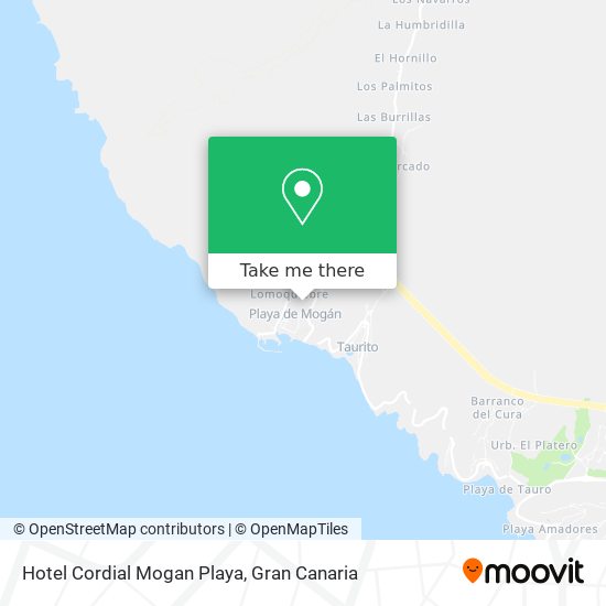 Hotel Cordial Mogan Playa map