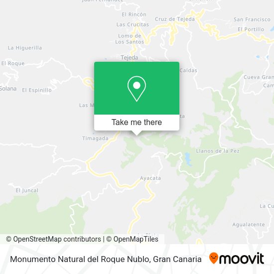Monumento Natural del Roque Nublo map