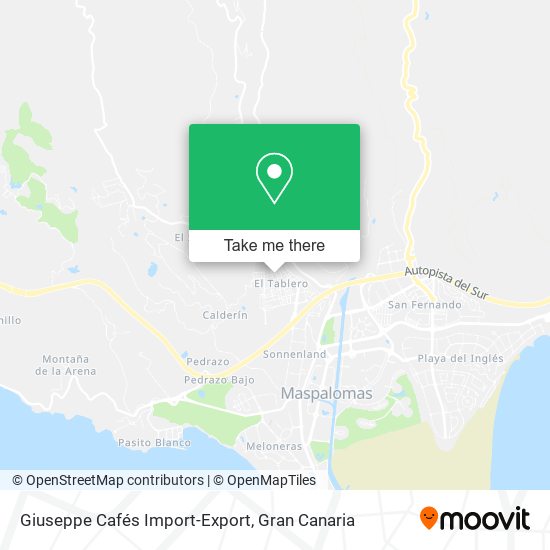 Giuseppe Cafés Import-Export map