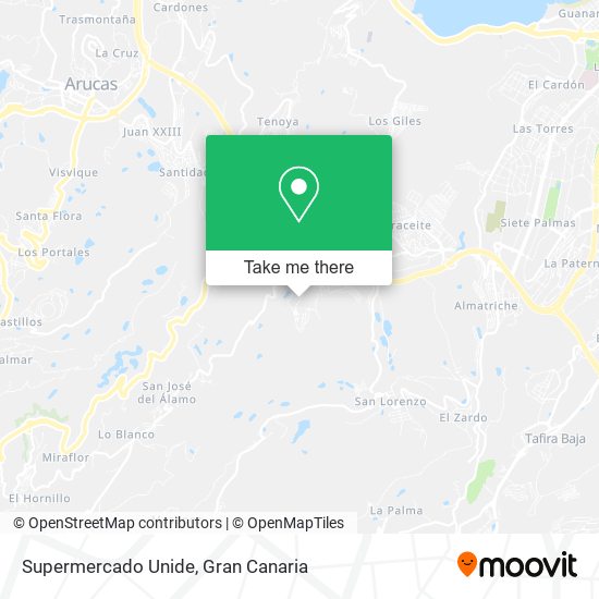 Supermercado Unide map