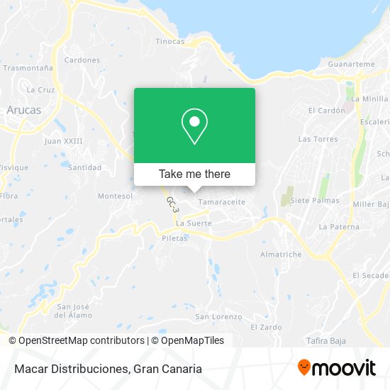 Macar Distribuciones map
