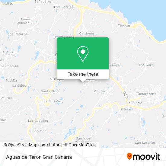 Aguas de Teror map