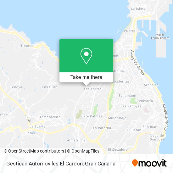 Gestican Automóviles El Cardón map