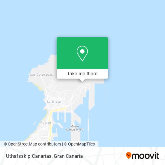 Uthafsskip Canarias map