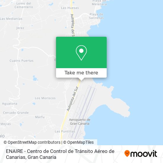 ENAIRE - Centro de Control de Tránsito Aéreo de Canarias map