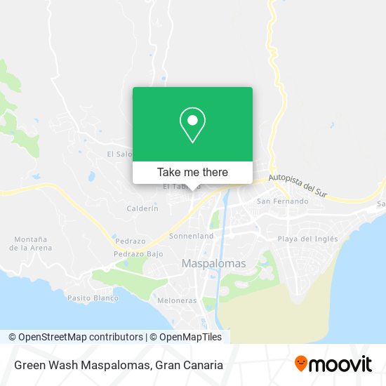 Green Wash Maspalomas map