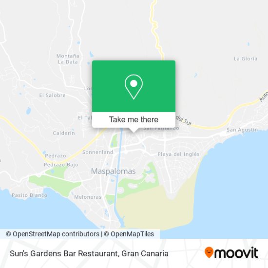 Sun's Gardens Bar Restaurant map