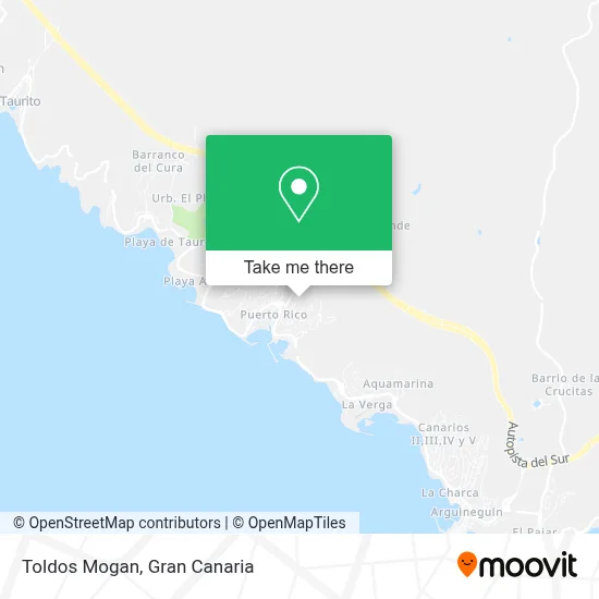 Toldos Mogan map
