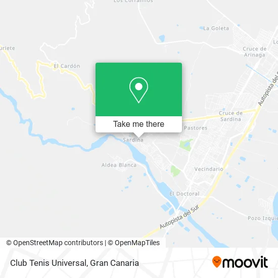 Club Tenis Universal map