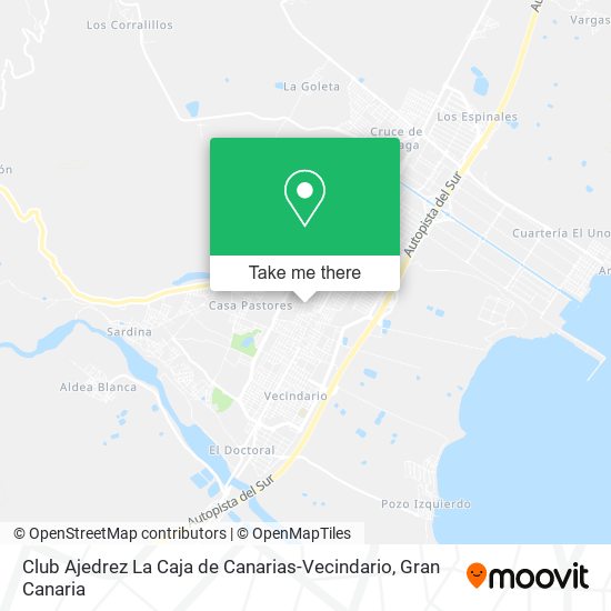 Club Ajedrez La Caja de Canarias-Vecindario map