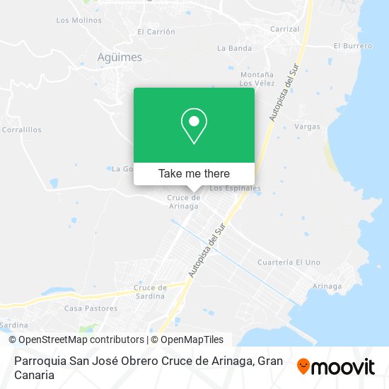 mapa Parroquia San José Obrero Cruce de Arinaga