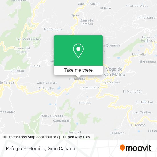 Refugio El Hornillo map