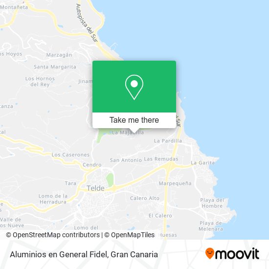 Aluminios en General Fidel map