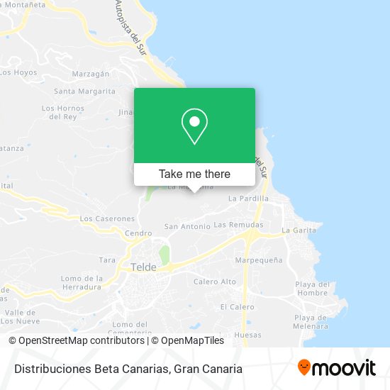 mapa Distribuciones Beta Canarias