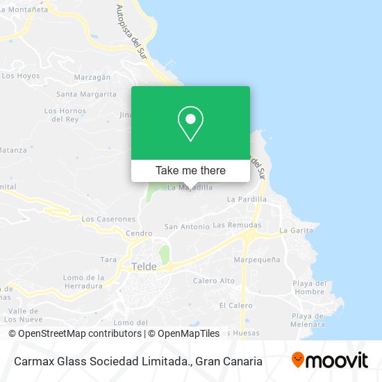 mapa Carmax Glass Sociedad Limitada.